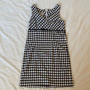 Faded Glory Black and White Plaid Dress